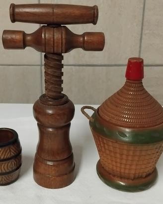 VECCHIO CAVATAPPI  VINO DAMIGIANA BOTTE MINIATURA 