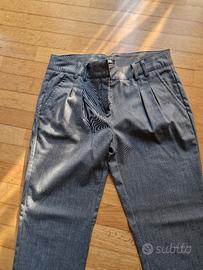 Pantaloni effetto gessato