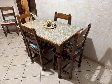 Tavolo legno 6 sedie