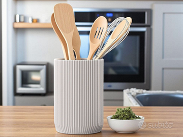 Design Cilindrico - Porta Utensili da Cucina