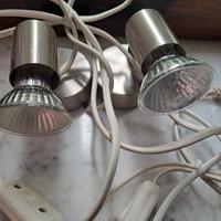 Coppia di faretti/applique in acciaio