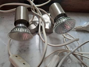 Coppia di faretti/applique in acciaio