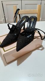 Décolleté slingback nero
