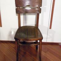 Gruppo di 4 sedie marcate Mundus inizio '900