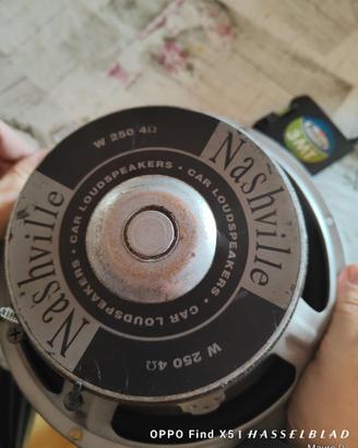 Subwoofer per auto Nashville 250 Watt 4 Ohm 25 cm