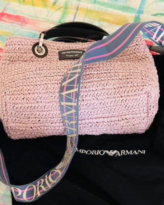 Borsa ARMANI Mano Tracolla in Pelle in Rosa