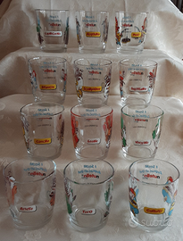 Bicchieri n.12 Nutella segni zodiacali anno 2001