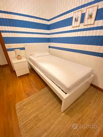 Letto  Ikea Malm bianco  + Materasso Ikea