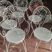 Tavolo e sedie in ferro battuto 