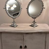Coppia di specchi shabby chic 