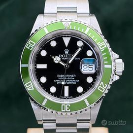 Rolex Submariner Date 16610LV Kermit Ghiera verde