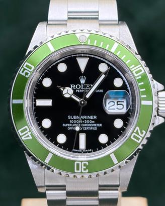 Rolex Submariner Date 16610LV Kermit Ghiera verde