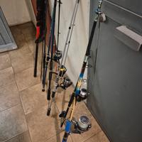 canne da pesca e cassetta