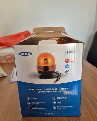 Lampeggiante LED AMA 62482 12/24V – Base Magnetica