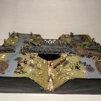 Diorama 2a guerra mondiale soldatini dipinti 1/72