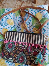 borsetta a pochette con tracolla 