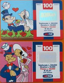 2 Schede telefoniche TIM:Braccio di Ferro 