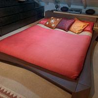 Letto matrimoniale in legno stile giapponese