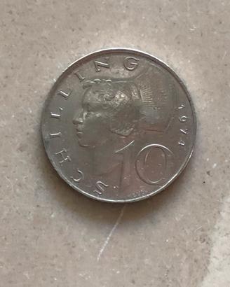 Moneta Austria 1974,  10 scellini