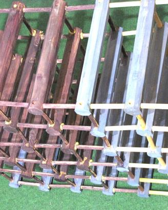 Cantinetta scaffale legno porta bottiglie 36 posti