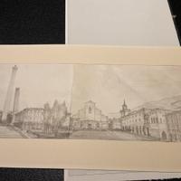 Stampa di Bologna (di quadro orginale a matita)