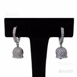Orecchini oro bianco e diamanti