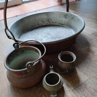 antica padella in rame 