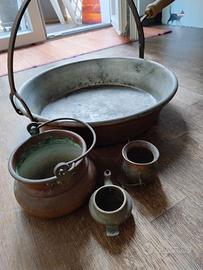 antica padella in rame 