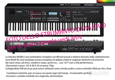 Yamaha MOX8 -SINTETIZZATORE WORKSTATION 88 TASTI