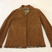 Stefanel giacca in pelle scamosciata da donna