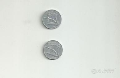 2 MONETE DEL 1951 E 1954  10 LIRE RARE