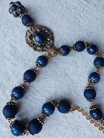 collana vintage blu