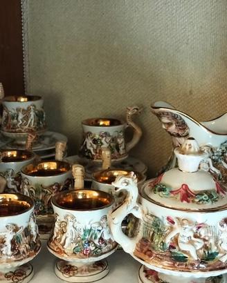 Servizio  da 12 Caffè Capodimonte M.A.S. Oro 