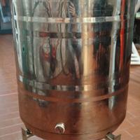 Fusto olio/vino 50L acciaio inox + piedistallo