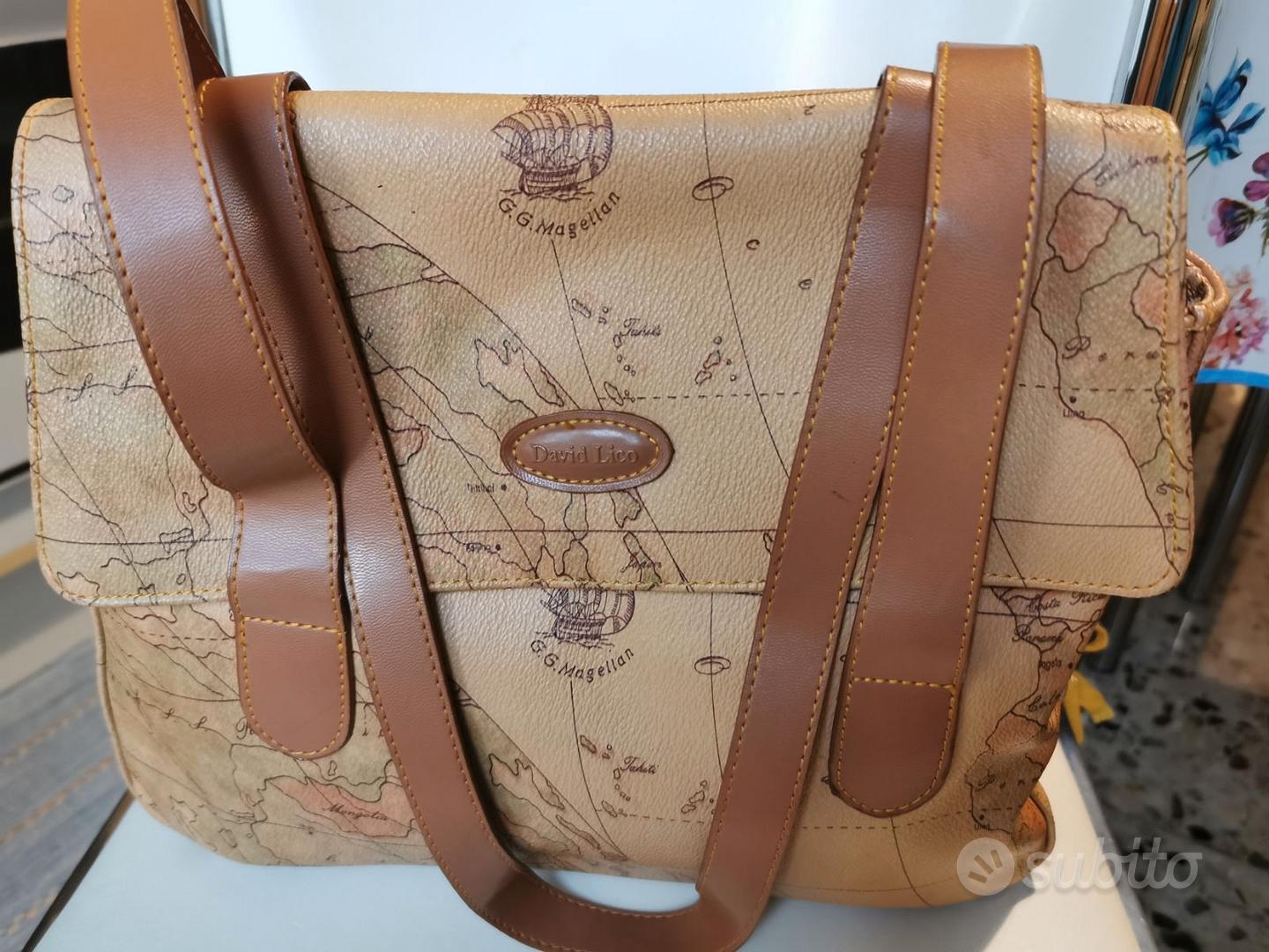 Borsa David Lico a tracolla beige Abbigliamento e Accessori In