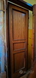 portone da esterno, interno in olmo esterno noce