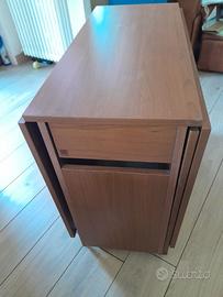 Tavolo Pieghevole Salvaspazio a 2 Ribalte