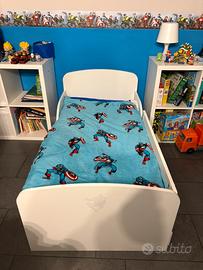 Letto montessori per bambini con cassetti completo