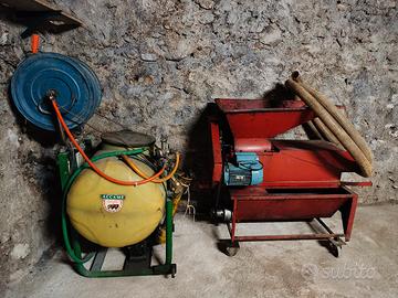 diraspatrice uva e botte per trattamenti 