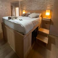 Letto matrimoniale Cinius in Faggio naturale 