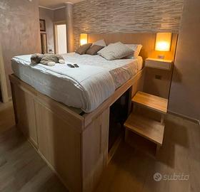 Letto matrimoniale Cinius in Faggio naturale 