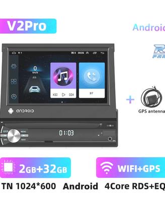 RADIO GPS ANDROID 1DIN TATTILE GPS