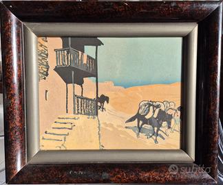 Giuseppe Biasi da Teulada Linoleografia Sardo