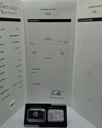 Diamante naturale certificato