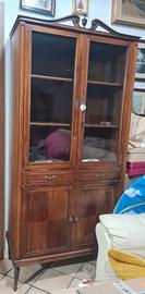 Credenza/Vetrinetta in legno di noce