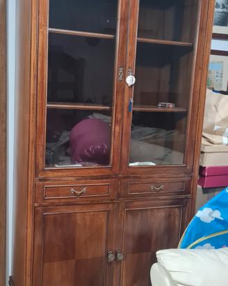 Credenza/Vetrinetta in legno di noce