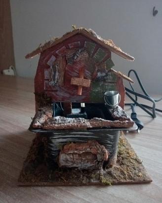 Fontana funzionante con  acqua  per presepe 