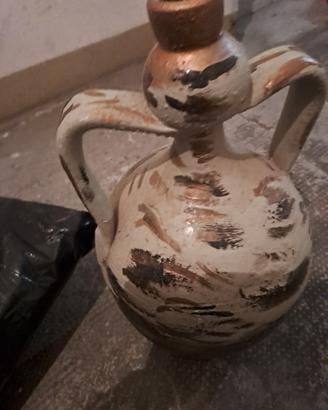 Vasi Coppia  Terracotta Lucidi Moderni Dipinti