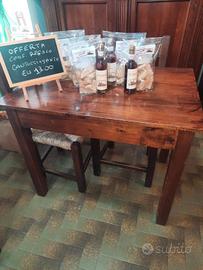 tavolo e sedie in legno massello 