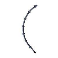 Asta curva in acciaio inox con 7 porta ugelli